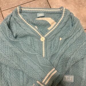 Taylor Swift Blue Cable Knit Cardigan